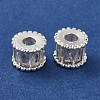 Rack Plating Brass Pave Clear Cubic Zirconia Beads KK-M285-29S-2