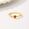 Sweet Romantic Heart Ring with Copper and Zircon MC9618-3-1