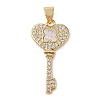 Brass Micro Pave Clear Cubic Zirconia Pendant KK-I712-58G-01-1