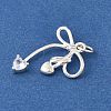 Bowknot Rack Plating Brass Micro Pave Cubic Zirconia Pendants KK-S399-03-2