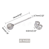 Unicraftale 304 Stainless Steel Ear Studs EJEW-UN0001-11-4