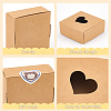 Square Hollow Out Heart Kraft Paper Storage Gift Boxes CON-WH0095-66B-4