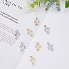 DICOSMETIC 20Pcs 2 Colors 304 Stainless Steel Pendants STAS-DC0013-40-4