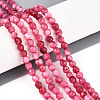 Dyed Natural White Jade Beads Strands X-G-T139-4mm-60-08-1