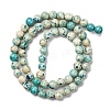 Natural Dyed Marble Beads Strands G-P593-6mm-04-3
