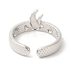 Non-Tarnish 201 Stainless Steel Open Cuff Ring RJEW-E063-42P-3