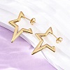 304 Stainless Steel Star Stud Earrings EJEW-B108-17G-3