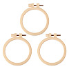 Plastic Imitation Bamboo Cross Stitch Embroidery Hoops TOOL-TADJ0001-03B-1