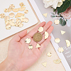 40Pcs 5 Style Brass Pendants KK-BC0002-10G-3