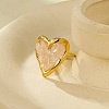 Natural Rose Quartz Chip Finger Rings for Women RJEW-R012-07G-1