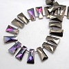 Faceted Electroplate Crystal Glass Trapezoid Beads Strands EGLA-F073-M-2