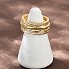 Brass Micro Pave Cubic Zirconia Plain Band Finger Rings for Women RJEW-P160-01D-G-1