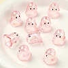 10Pcs Transparent Acrylic Bead Caps TACR-YW0003-23G-1