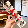 Christmas Theme Cloth Felt Fabric Alligator Hair Clip OHAR-R100-01A-1