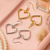 4 Pairs 2 Colors Iron Alloy Dangle Earrings EJEW-HY0001-37-4