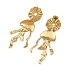 304 Stainless Steel Stud Dangle Earrings for Women EJEW-JE07475-02-4