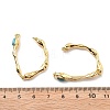 Brass Synthetic Turquoise Toggle Clasps KK-B129-19G-3