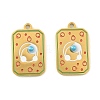 304 Stainless Steel Enamel Pendants STAS-H251-03B-02-1
