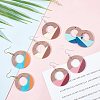 DIY Walnut Wooden Dangle Earring Making Kits DIY-OC0006-62-5
