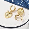 Brass Hoop Earrings Lead Free & Cadmium Free EJEW-R016-08G-02-2