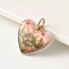 1Pc Brass Enamel Pendants ENAM-YW0009-21E-1
