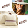3Skeins Polyester Leaf Jacquard Ribbons SRIB-CY0001-20A-5