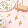10Pcs 2 Colors 201 Stainless Steel Pendants STAS-YW0011-06-5