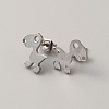 304 Stainless Steel Stud Earrings for Women LS-EJEW-TAC0010-016P-1