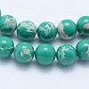 Synthetic Imperial Jasper Beads Strands G-F531-8mm-H07-3