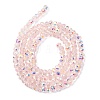 Electroplate Transparent Glass Beads Strands EGLA-A046-01A-15-3