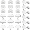 20Pcs Brass Stud Earring Findings KK-BBC0027-57-7