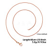 1.2MM Unisex 304 Stainless Steel Snake Chains Necklaces YO4082-13-1