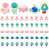 50Pcs 5 Styles Space Theme Opaque Resin Decoden Cabochons RESI-PH0002-20-1