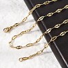 304 Stainless Steel Dapped Cable Chain Necklaces STAS-O053-28G-1