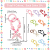 9Pcs 9 Colors Bowknot Acrylic Beads Pendant Decoration HJEW-SC0002-04-2