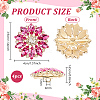 4Pcs Alloy & Glass & Rhinestone Shank Buttons BUTT-FG0001-63C-2