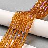 Transparent Electroplate Glass Beads Strands EGLA-A039-T2mm-L28-4