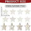 4 Styles Christmas Theme Unfinished Wood Solid Display Decorations DJEW-WH20002-21B-2