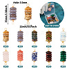 10Pcs 10 Styles Mixed Gemstone Copper Wire Wrapped Disc Connector Charms FIND-TA0003-69-3