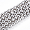 Baking Painted Pearlized Glass Pearl Bead Strands HY-N002-4mm-A03-2