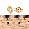 Flat Round Brass Rhinestone Connecter Settings KK-P340-06B-G-3