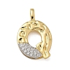 Brass Micro Pave Cubic Zirconia Pendants KK-B126-02G-Q-1