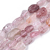 Natural Rainbow Strawberry Quartz Beads Strands G-S363-048C-1