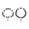2Pcs Tibetan Style Alloy Charm Bracelets BJEW-JB12522-2