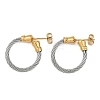 Ion Plating(IP) 304 Stainless Steel Twist Stud Earrings for Women EJEW-M023-06B-1