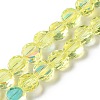 Transparent Electroplate Glass Beads Strands GLAA-Q099-D01-07-1