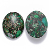 Synthetic Gold Line Imperial Jasper Cabochons G-R457-02E-2