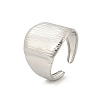 304 Stainless Steel Wide Cuff Rings for Women RJEW-G338-20P-5