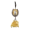 Natural Yellow Quartz Chip Tree of Life Pendants Decoration G-F733-06D-1