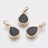 Natural Druzy Agate Pendants KK-G343-13E-G-1